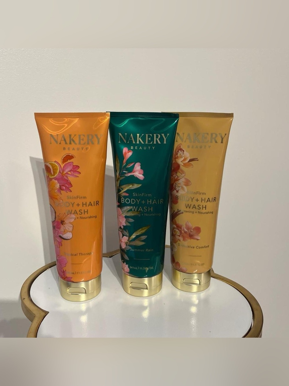 Nakery beauty SkinFirm Body + Hair Wash — SET OF 3 BRAND NEW